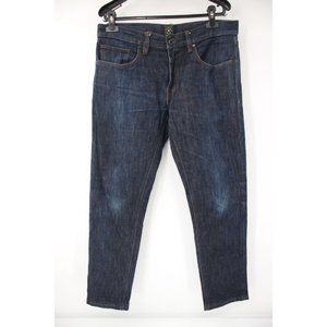 roark jeans Mens W34 HWY 133 slim fit Raw denim cotton blend mid rise dark wash